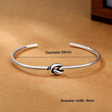 THAI SILVER Simple Knot 'PROTECTION' Bangle